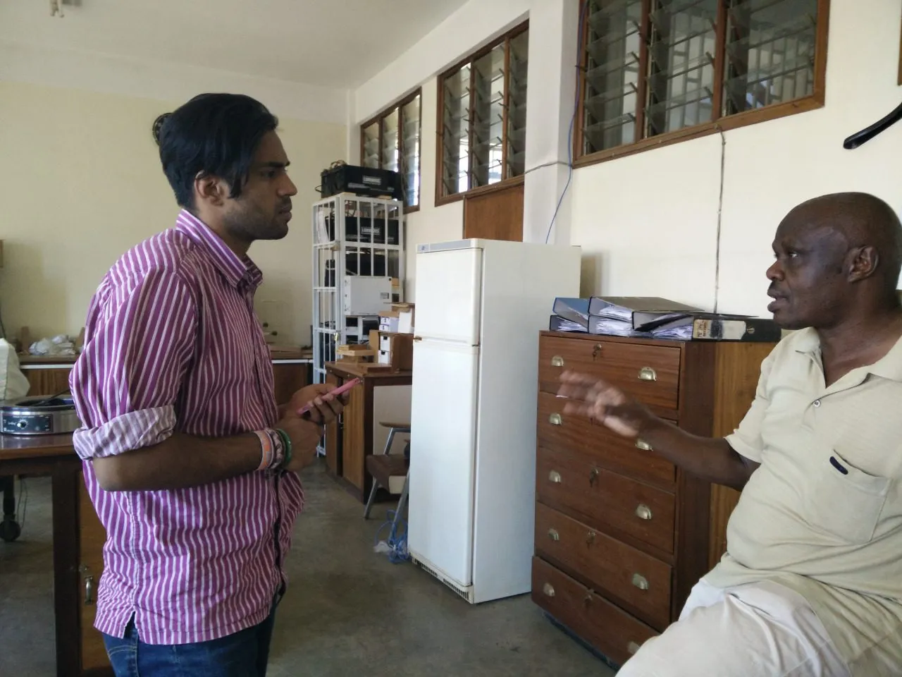 Going through what a health centre lab actually has, and what state it is in.